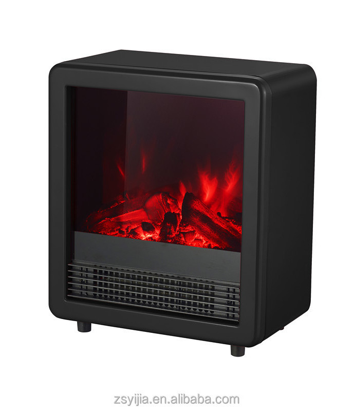 Yika 120V Mini Cute Electric Wood Pellet Freestanding Fireplace for Household and Hotel Use