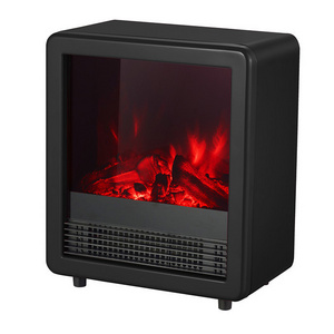 Yika 120V Mini Cute Electric Wood Pellet Freestanding Fireplace for Household and Hotel Use