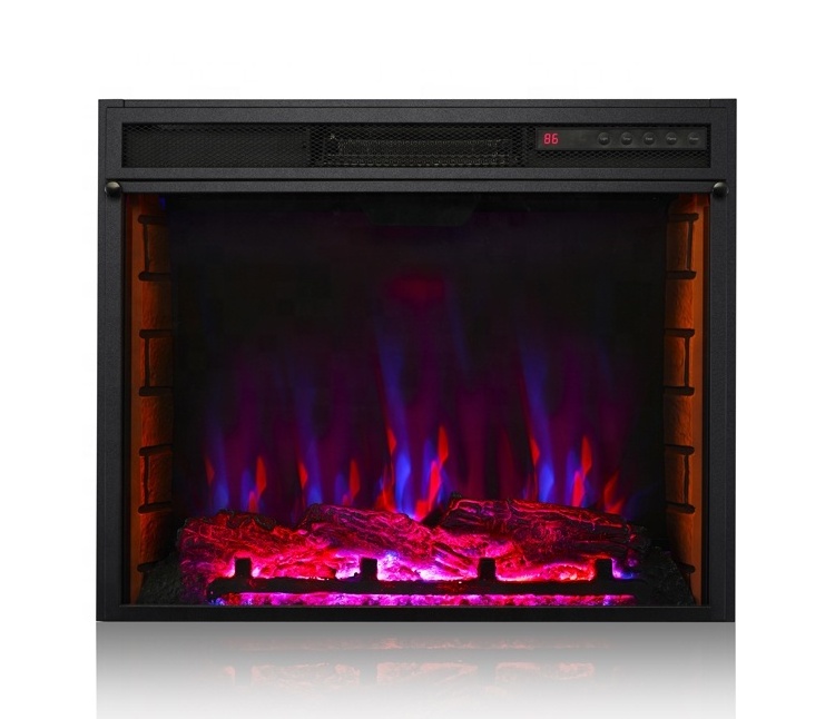 Antique design 9 hours timer built-in decorative wood burning electric heater fireplace