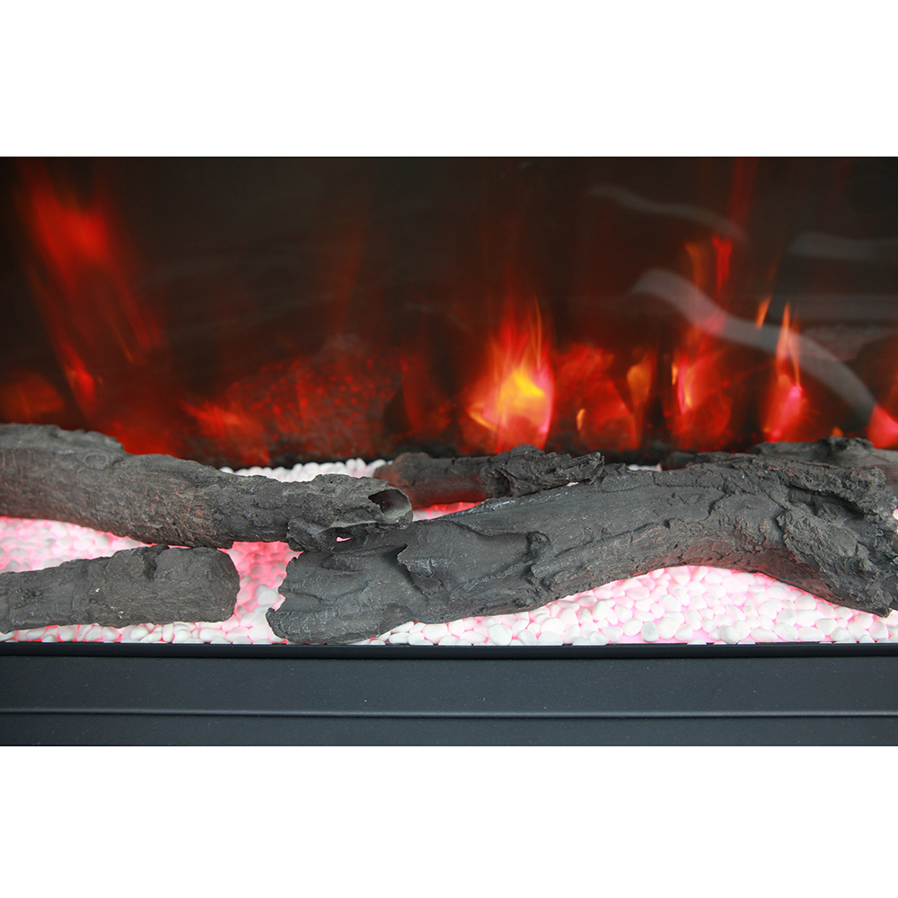 Wholesale modern decor decorative wifi remote controlled freestanding 3 sided electric fireplace 60 70 inch