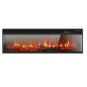 Custom design wood long life insert luxury flame decorative electric fireplace with heater