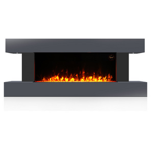 Remote control fireplace electric, 1 year warranty 3d wall mounted electric fireplace heater with no heat/