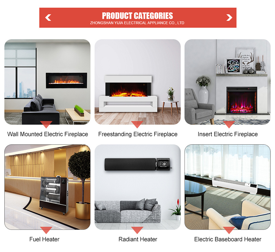 Wholesale touch&remote control Temperature Adjustable decorative heater modern Insert Outdoor electric fireplaces