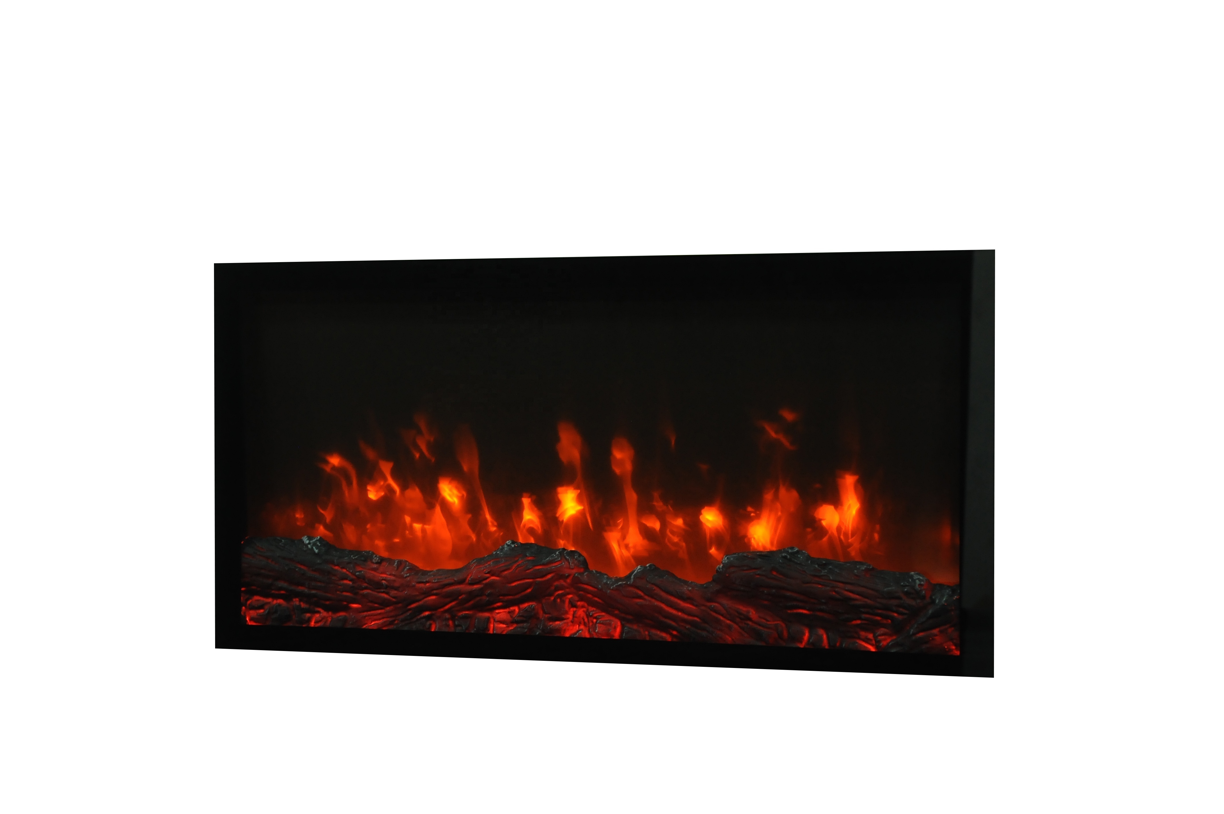 Electric Fireplace Mini Led Light Power Room Flame Adjustable Fake Flame With Tempered Glass Pamel