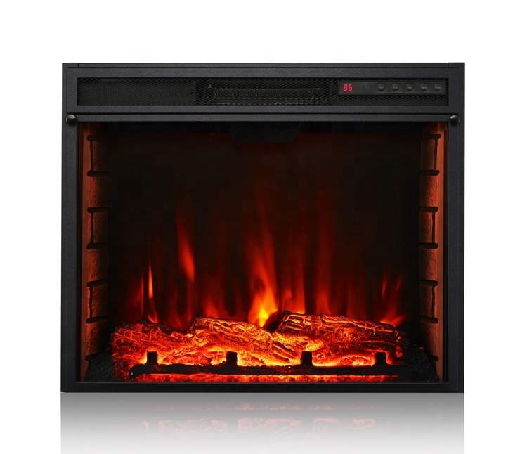 Antique design 9 hours timer built-in decorative wood burning electric heater fireplace