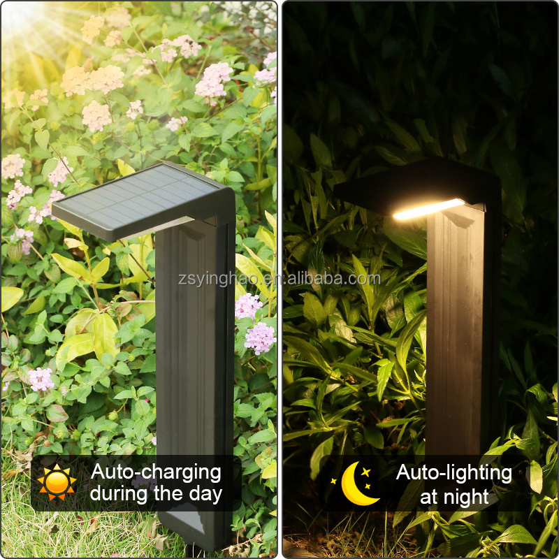 Solar Powered Outdoor Pathway Decoration Landscape Waterproof Lawn Lamp Solar Spot Lights Led Solar Bollard Garden Lights