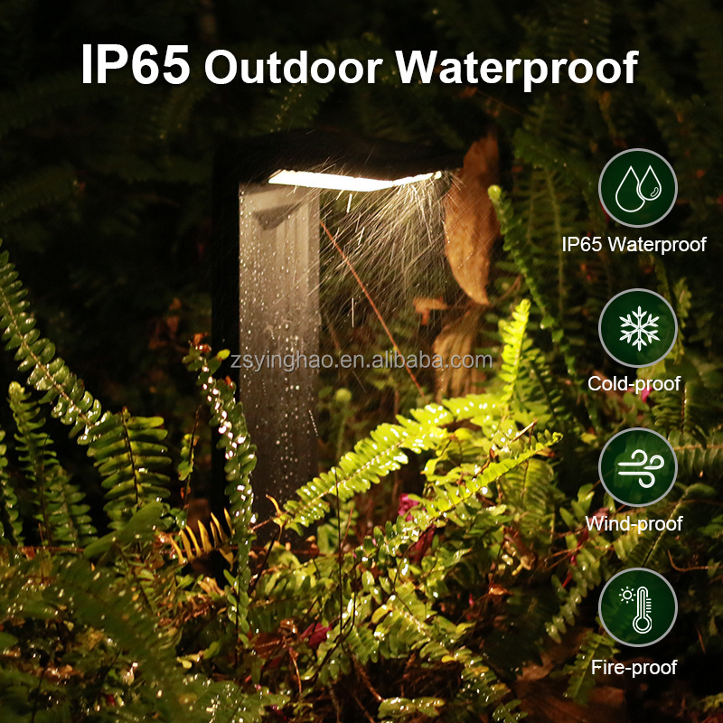 Solar Powered Outdoor Pathway Decoration Landscape Waterproof Lawn Lamp Solar Spot Lights Led Solar Bollard Garden Lights