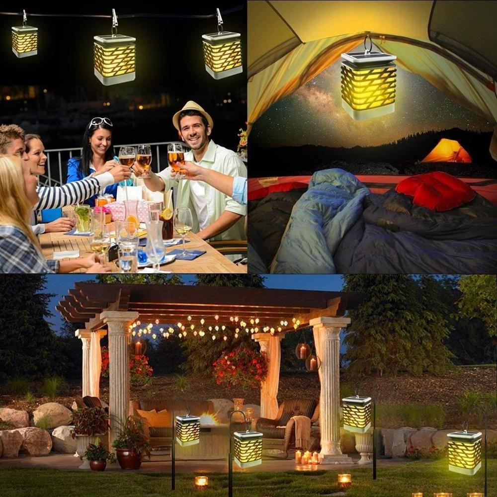 Dancing Flame Lamp Decorations Flickering Torch Outdoor Led Garden Solar Flame Light