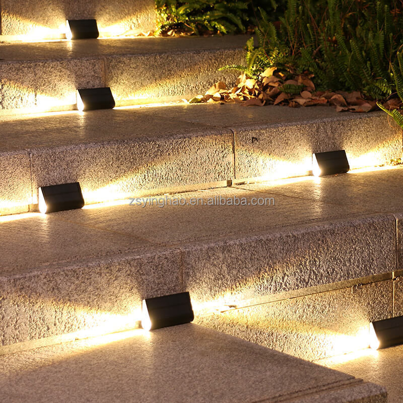 16 Pack Fence Patio Wall Decor Garden Staircase Corridor Waterproof Solar Led Deck Lights Outdoor Stairs Led Light