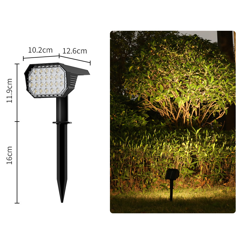 Cheap Black Super Bright Pathway Spot Light Patio Yard Waterproof Outdoor Led Solar Powered Spotlight For Home Garden Ground