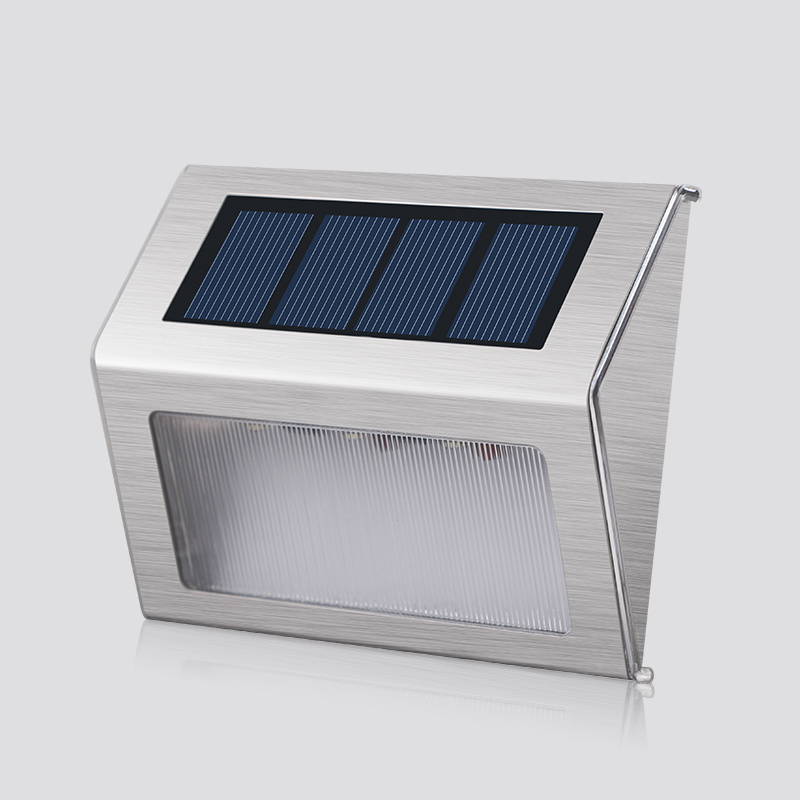 Wholesale Price 3 Led Solar Light Outdoor Stainless Steel Led Solar Wall Light For Stairs Paths Deck Patio Garden