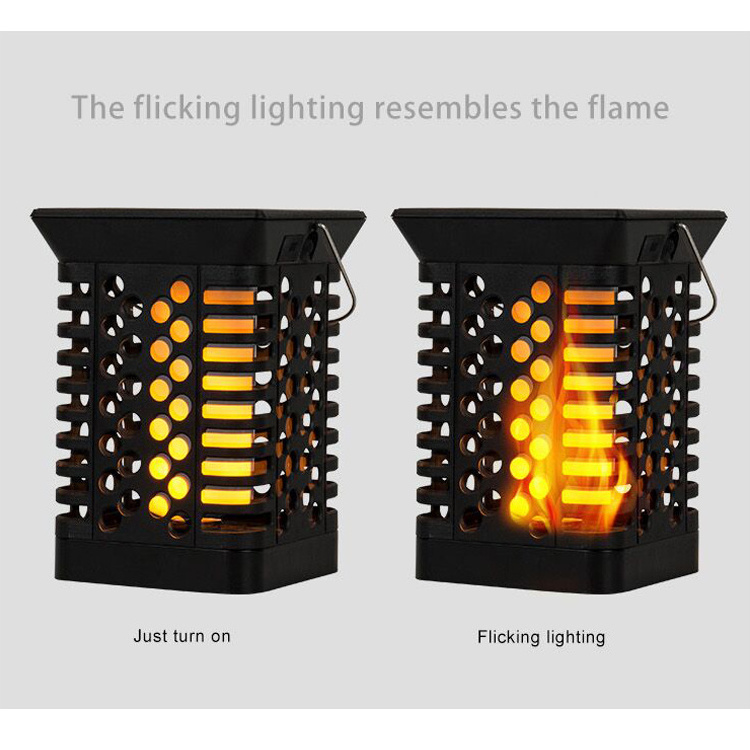 Flames In Out Door Garden Lantern Decorative Solar Flame Lights For Outdoor