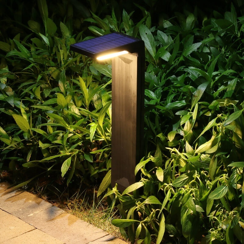 Waterproof Yard Lawn Patio Decorative Pathway Bollard Outdoor Garden Led Solar Power Landscape Light For Driveway