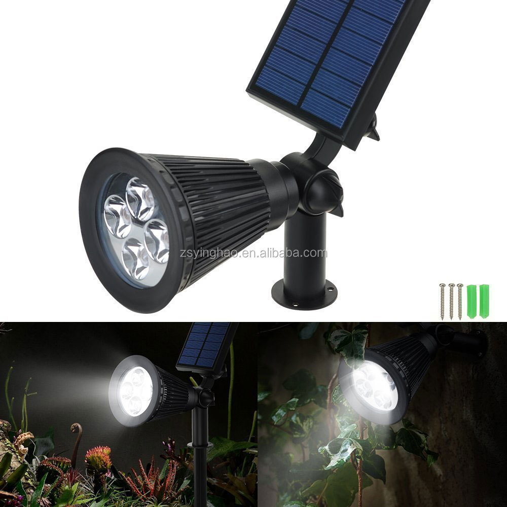 200 Lumens Solar Stick into the ground/ mount on the wall spotlight