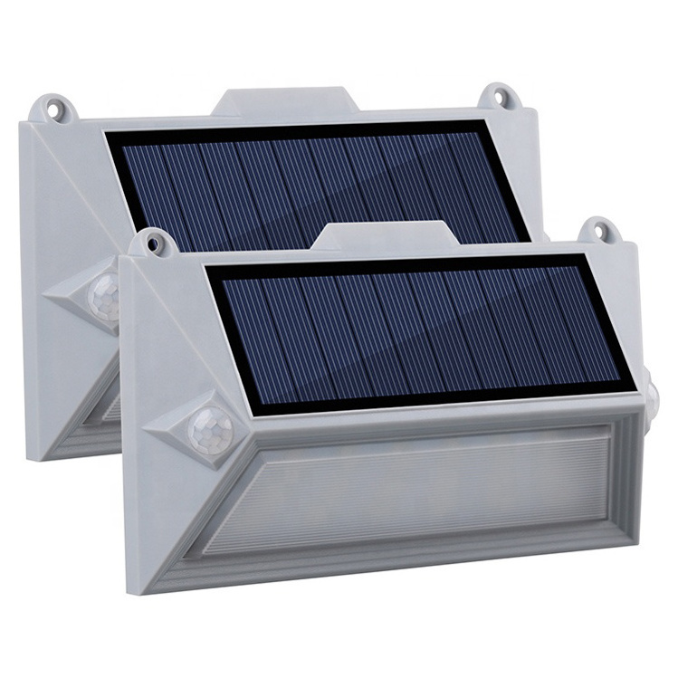 New 3.7V/1200mAh rechargeable dual Motion Sensor PIR LED  solar wall garden light outdoor