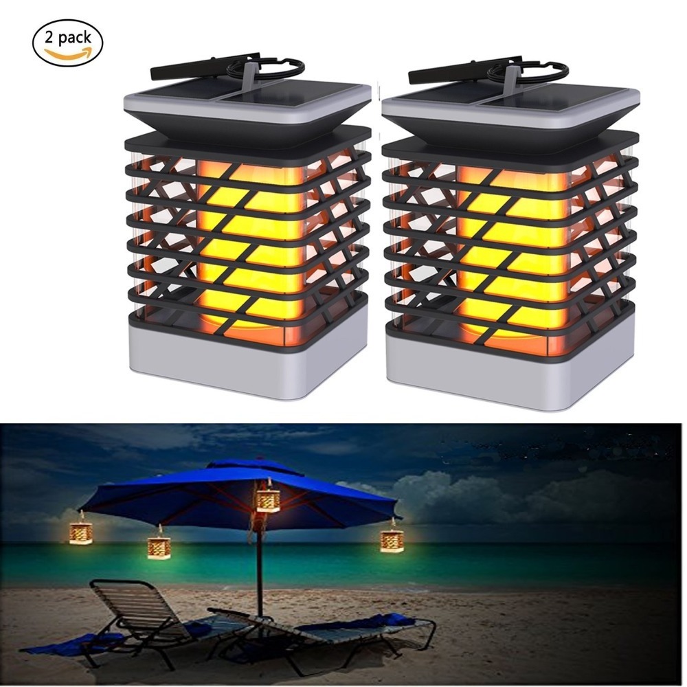 Solar Lights Solar Lanterns with hanging Dancing Flame Lanterns Decoration Lights Umbrella Lanterns YH0812