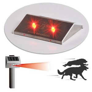 Solar Powered RED eye pro  LED  wolve Predator Deterrent Light/Pest Repellent and Control/Guards Against Nocturnal Wild Animals