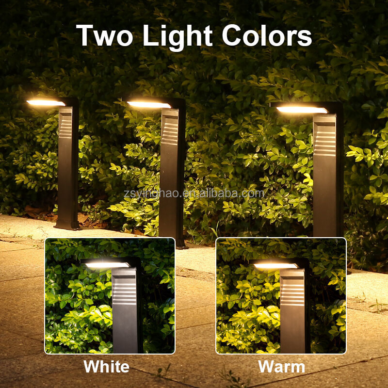 Waterproof Yard Lawn Patio Decorative Pathway Bollard Outdoor Garden Led Solar Power Landscape Light For Driveway