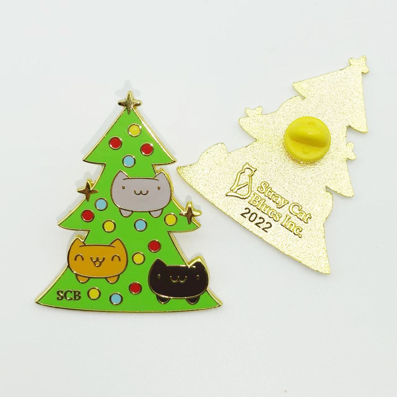 Metal Crafts Manufacturer Direct Sell Pin Metal Cute Cartoon Anime Christmas Tree Hard Soft Enamel P