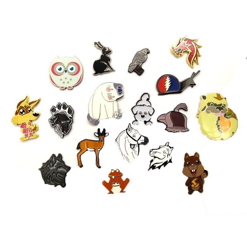 Free Mould  UAE Animal Cool Boy Saluted Soft Enamel Metal Mobile Phone Badges With Sticker