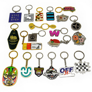 Popular Hot Selling Promotion Souvenir Gift Custom Logo Zinc alloy Silver Plated Nickel Gold Enamel Paint Keychain