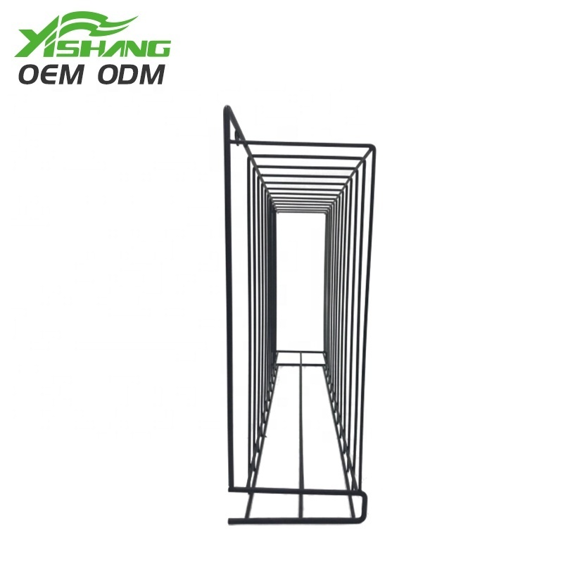 Custom Metal Wire Black Wall Mount Salon Slot Wall Rack Hair Color Tube Storage Rack Hair Dye Display Rack