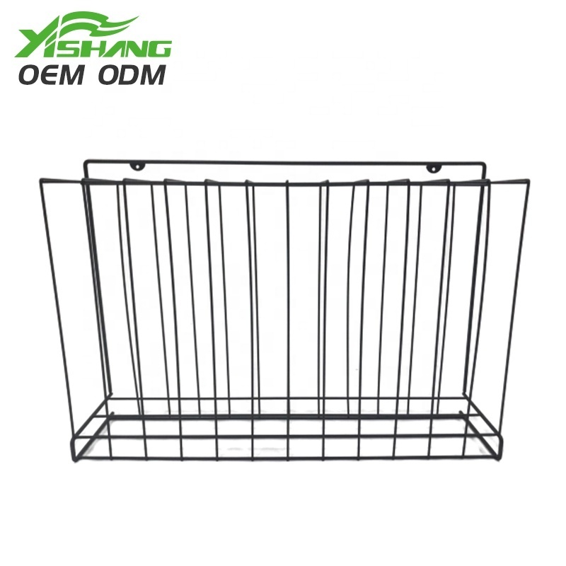 Custom Metal Wire Black Wall Mount Salon Slot Wall Rack Hair Color Tube Storage Rack Hair Dye Display Rack