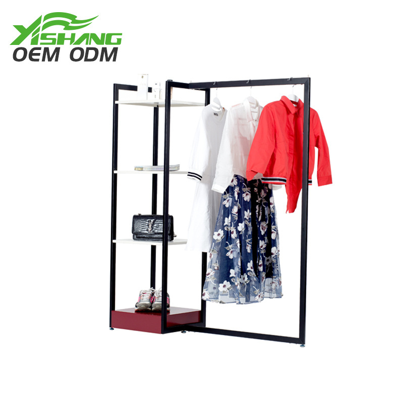 Custom Color Thickness Supermarket Wall Shelves Clothing Display Stand Rack