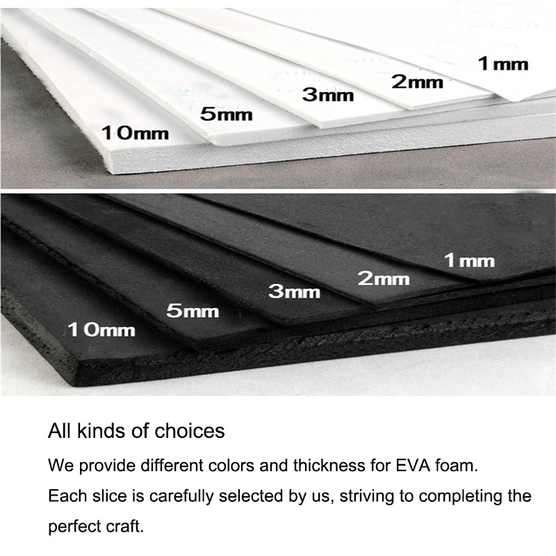 factory die cut custom Black foam board packing eva foam sheet 1mm 2mm 3mm 4mm eva foam sheets EVA roll