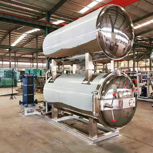 Automatic Horizontal Sterilizer for Meat and Dairy Milk Pasteurization with PLCEngine Motor Pressure Vessel Water Spray Retort