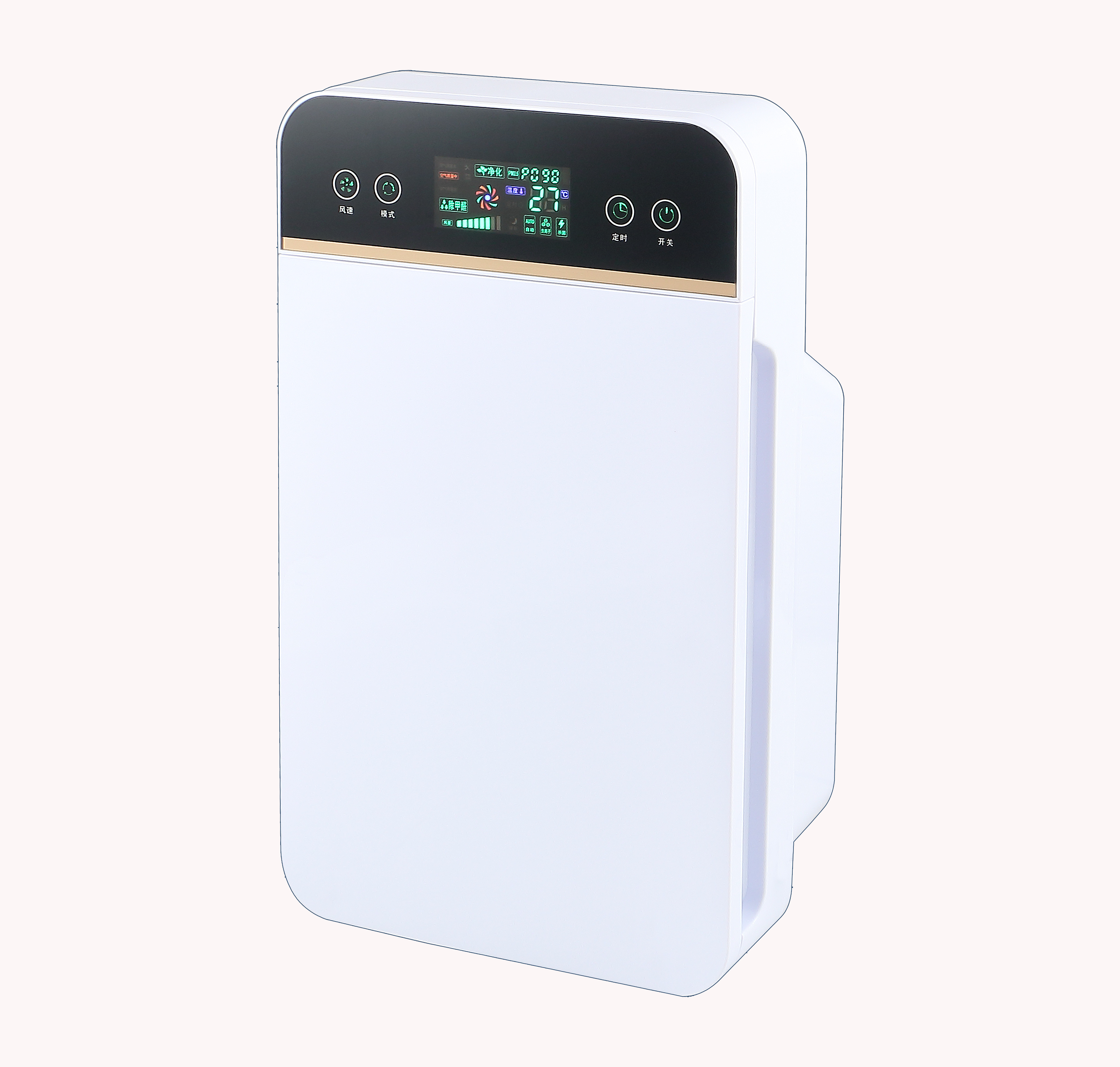 Intelligent Household Air Purifier Silent Portable Installation Formaldehyde Odor Second-Hand Smoke Removal PM2.5 Sterilization