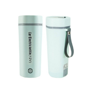 12V 24V Car Heating Cup 350ML Smart Temperature Display Cup Stainless Steel Thermos Portable Electric Kettle