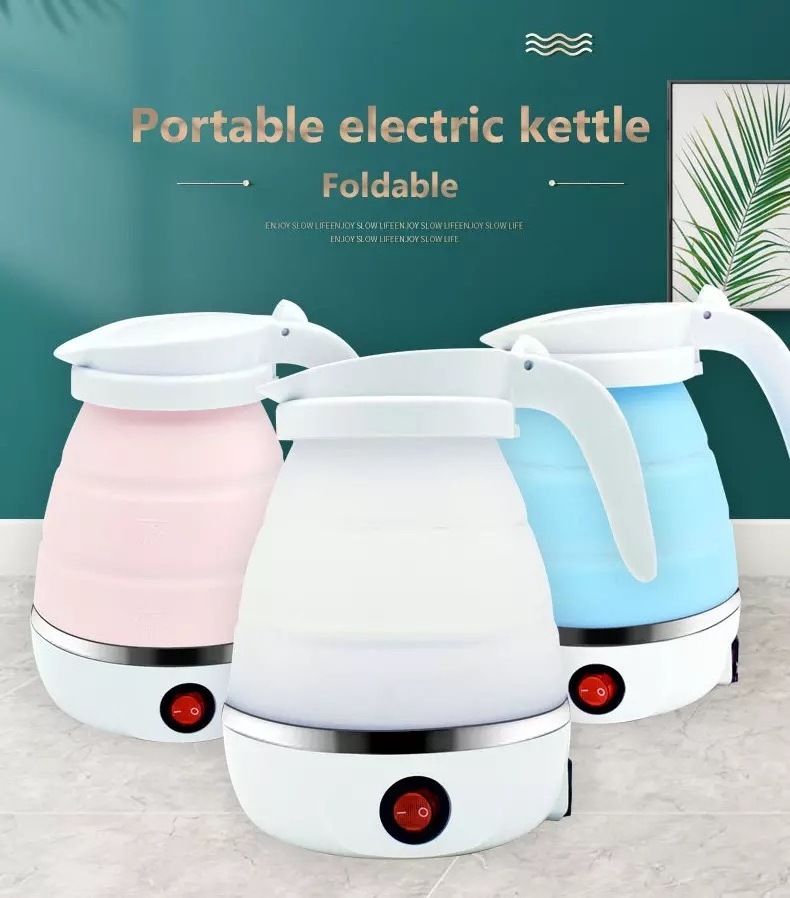 Portable Food Grade Silicone Travel Tea Kettle outdoor sports Foldable electric kettles