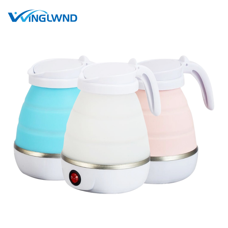 Portable Food Grade Silicone Travel Tea Kettle outdoor sports Foldable electric kettles