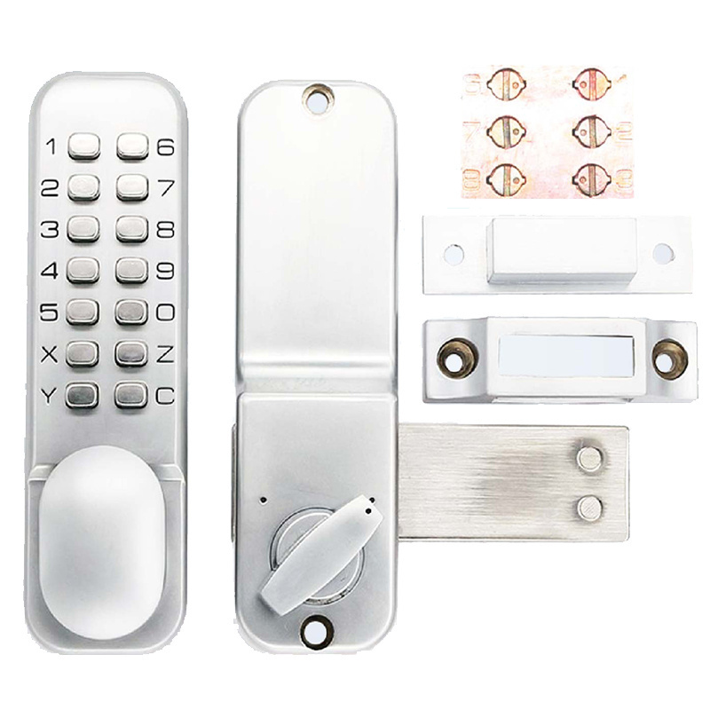 Outdoor Waterproof Mechanical Password Lock Security Square Latch 14 Button Courtyard Code Locks