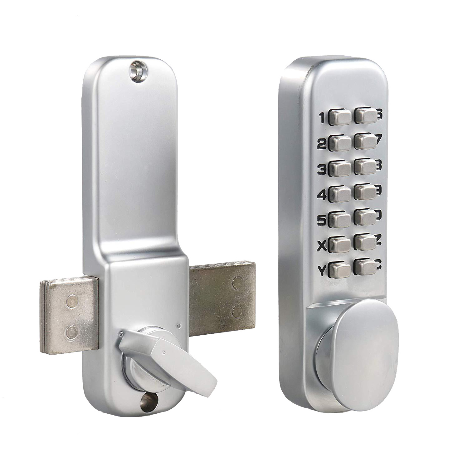 Outdoor Waterproof Mechanical Password Lock Security Square Latch 14 Button Courtyard Code Locks