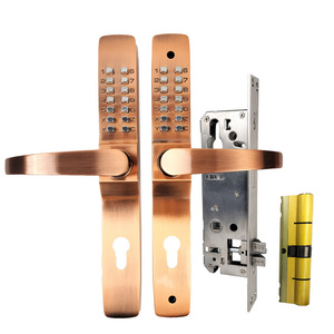 Villa Entrance Aluminum Handle Garden Gate Door Lock Combination Lock With Lock Body Bass Cylinder