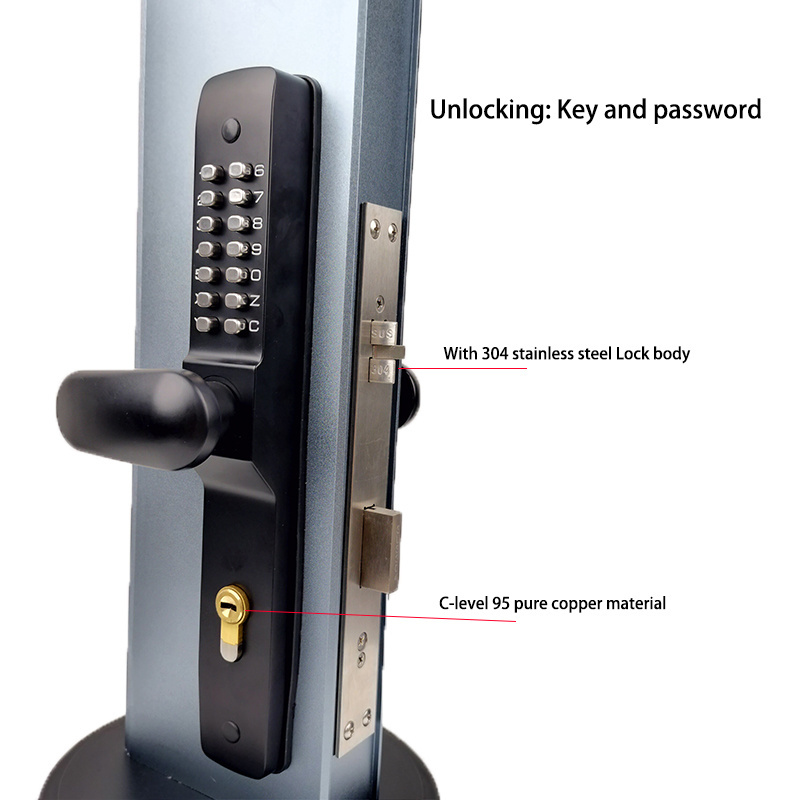 Password lock for Villa Entrance Garden Gate Door Lock Outdoor Waterproof Mechanical keypad Lock