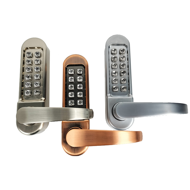 Garden Gate Door Lock Aluminum Copper Door Lock 12 Keys Digital Keypad Mechanical Combination Lock