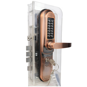 Outdoor Durable Garden Gate Lock Single Latch Mortise Mechanical Combination Lock With Handle Keyless