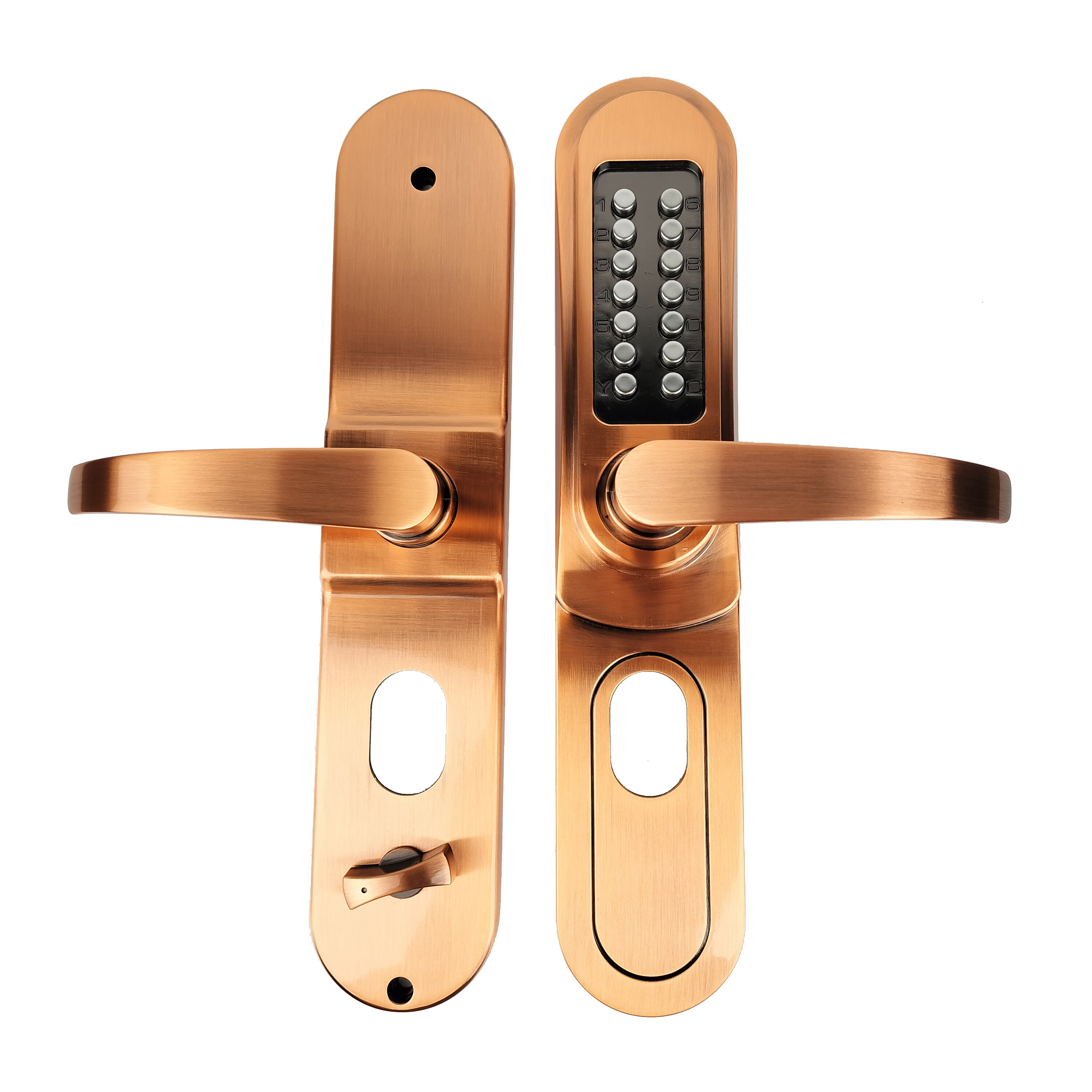 Outdoor Durable Garden Gate Lock Single Latch Mortise Mechanical Combination Lock With Handle Keyless