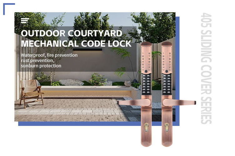 Zinc Alloy European Style Villa Gate Lock 2G Waterproof Mechanical Lock for Door With Handle