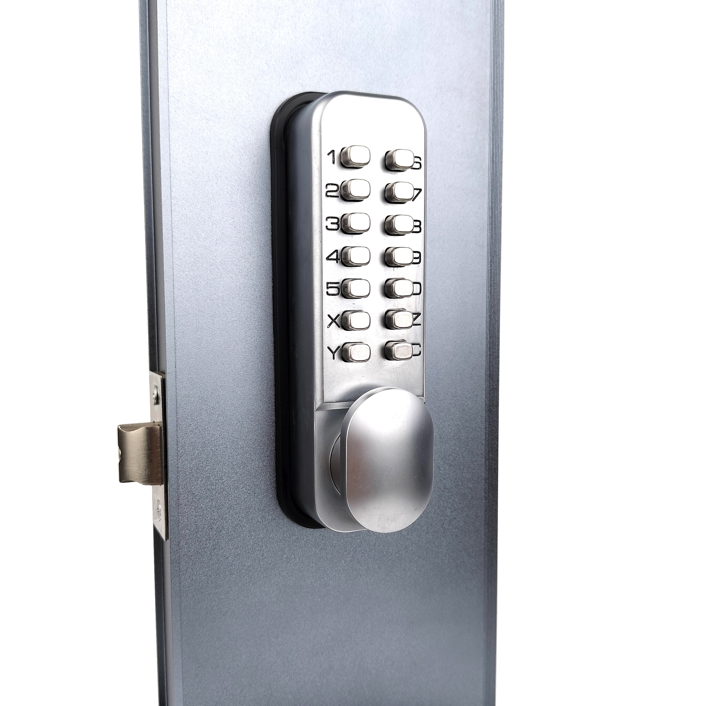 Single Latch Mortise Zinc Alloy Courtyard Villa Garden Gate Waterproof Mechanical Push Button Lock