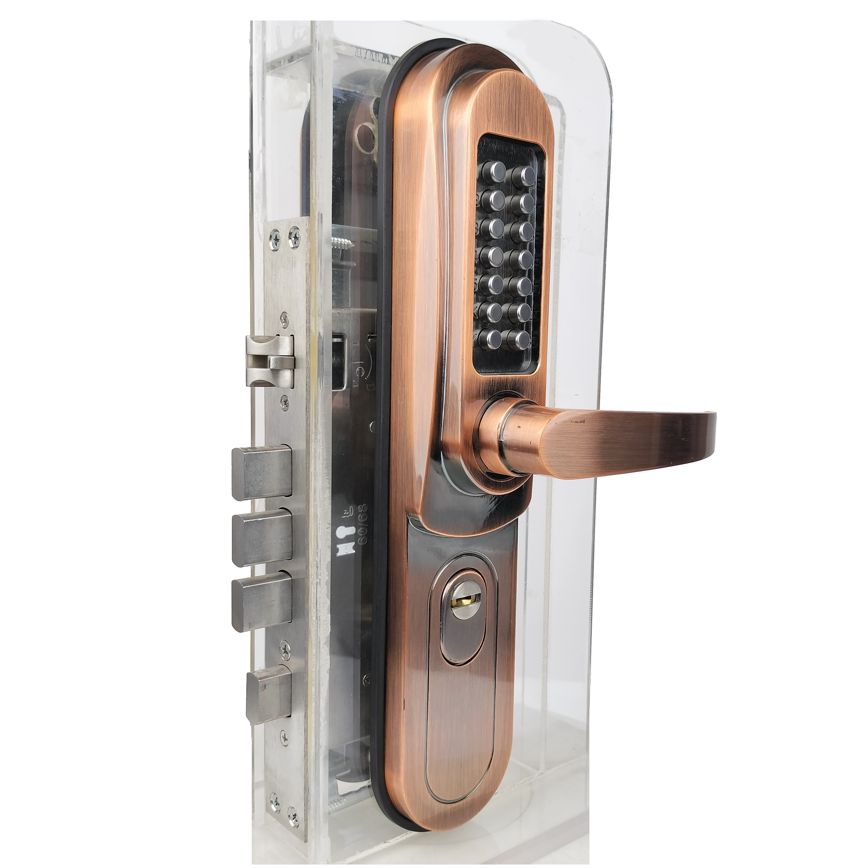 Outdoor Villa Garden Gate Lock Double Latch Mortise Mechanical Lock With Handle Keyless Door Lock