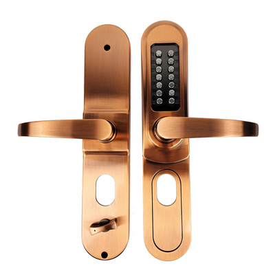 Outdoor Villa Garden Gate Lock Double Latch Mortise Mechanical Lock With Handle Keyless Door Lock