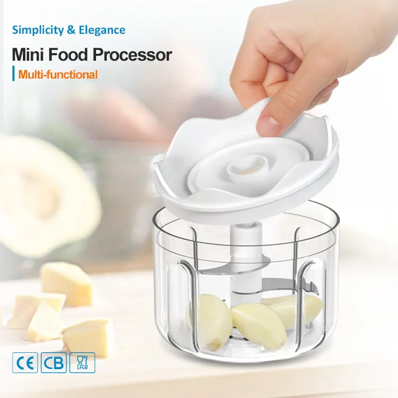 250Ml PS Cup Kitchen Garlic Vegetable Cutter Meat Usb Food Processor Wireless Mini Electric Food Chopper