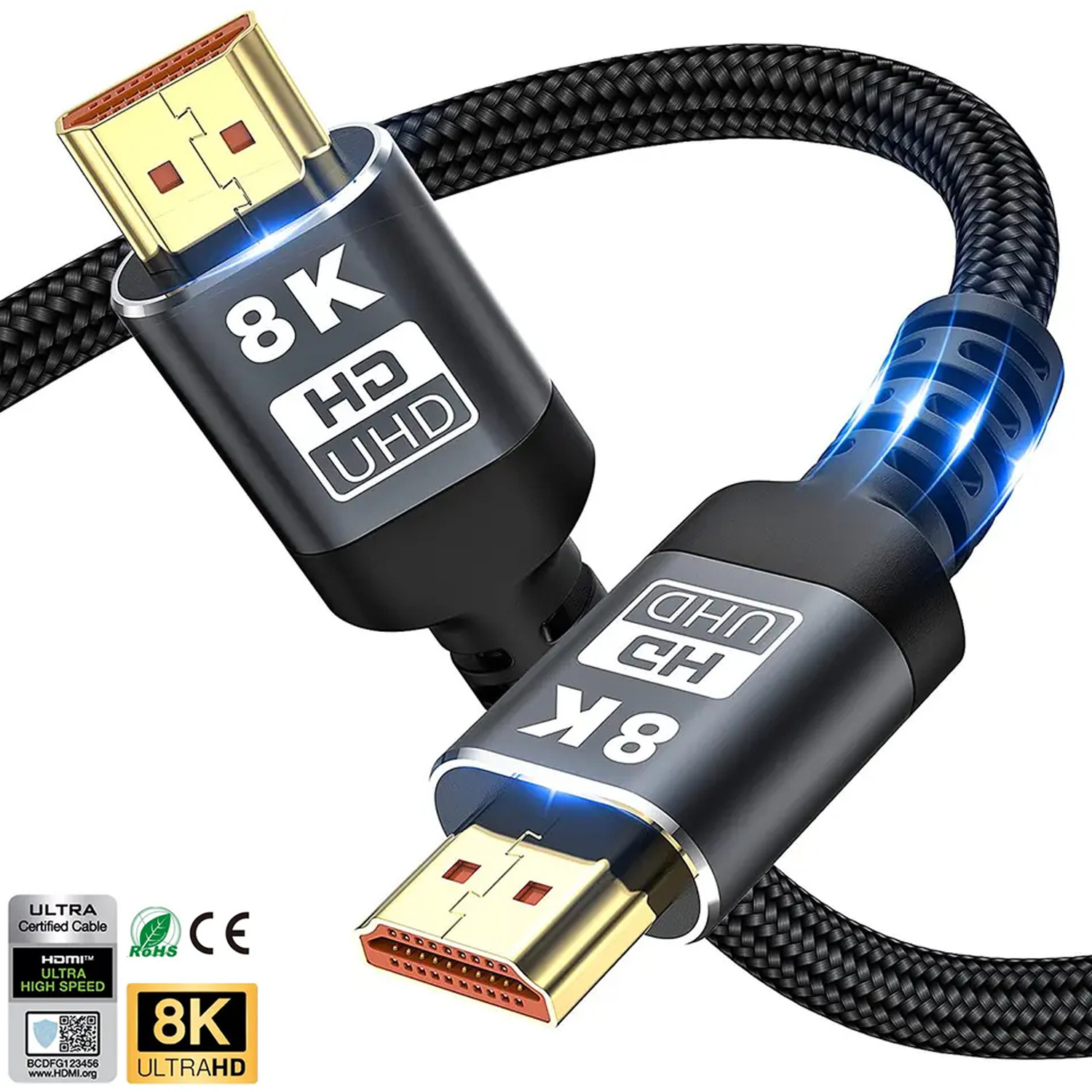 HD 8K 60hz 4K 120Hz 2.1 Gold Plated HDMI to HMDI Cabl Movil a TV Video Wire HDMI Kabel 3D Cavo 1M 2M 3M 5M Cabo 21 HDMI Cable