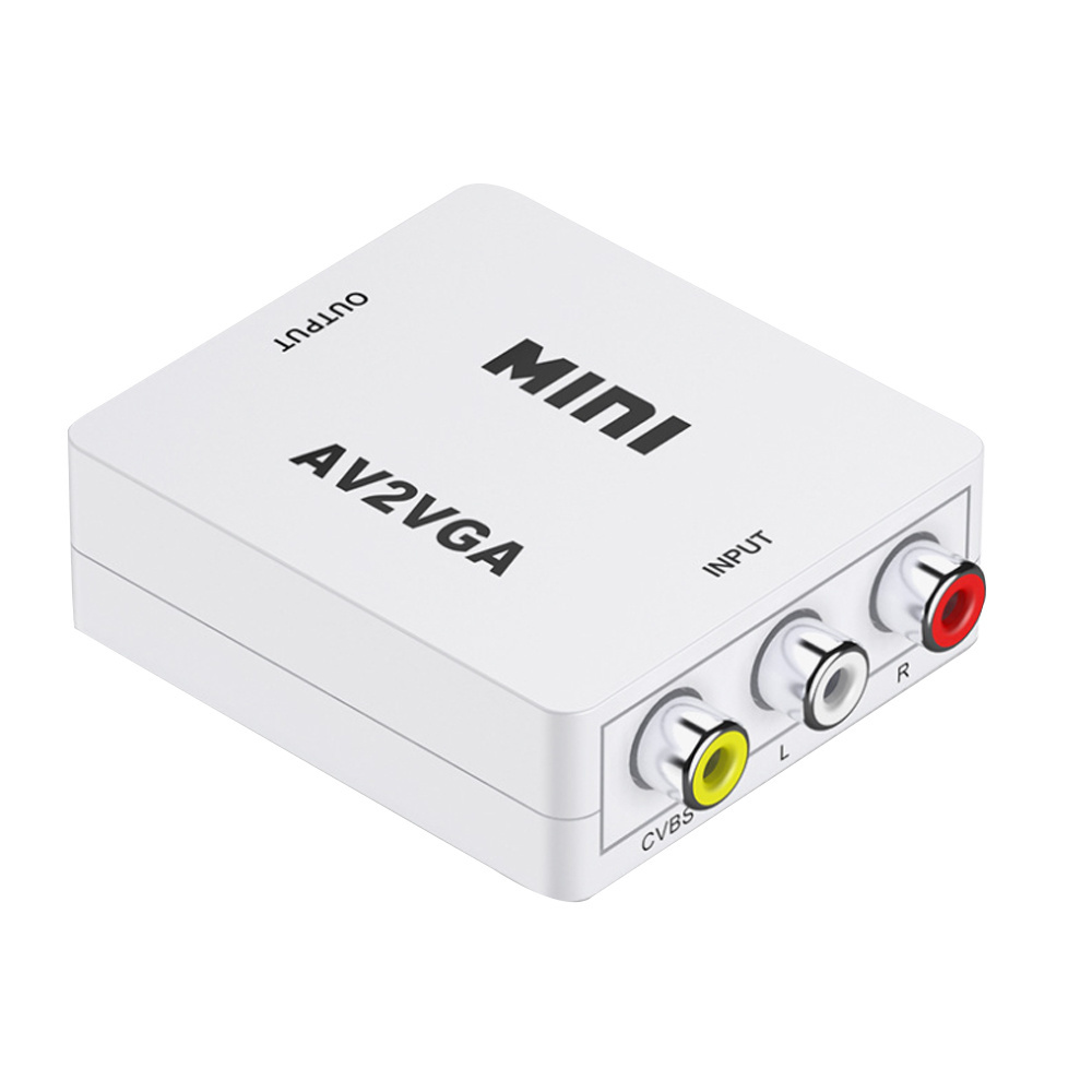 Wholesale Portable Mini Black White Box HDMI VGA AV Audio Video Converter