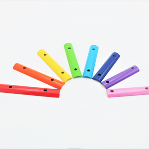 Wholesale Musical Instrument Percussion Plastic Desk Bell Set 8 Eight Tones Metal Rainbow Color Music Kids Toy