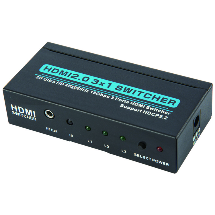 Direct supply 4 Port Hdmi Kvm Switcher video mixer OEM Wireless Remote Hdmi 4k Switcher 3D 4K 30Hz 4 In 1 Out Hdmi Switcher